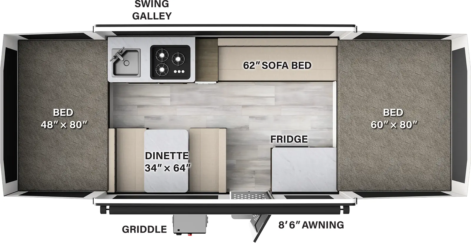 Flagstaff Sports Enthusiast Package 207SE - DSO Floorplan